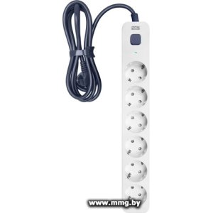 Купить Powercom SP-06W (5м, 6 розеток, белый/серый) в Минске, доставка по Беларуси