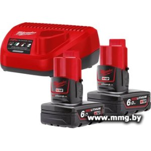 Milwaukee M12 M12NRG-602 4933451903 (2 x 12В/6 Ач + 12В)