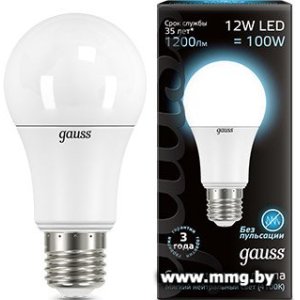 Купить Лампа светодиодная Gauss E27 12Вт 4100K [102502212] в Минске, доставка по Беларуси