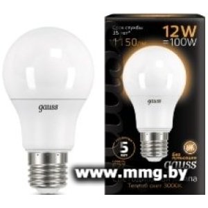 Купить Лампа светодиодная Gauss E27 12 Вт 3000K 102502112 в Минске, доставка по Беларуси