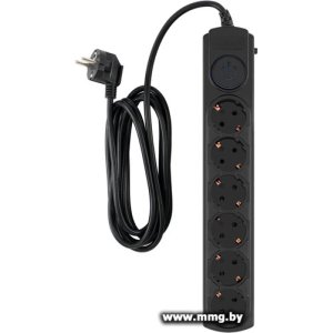 Купить IPPON BK-6-EU-5-10-B (5м, 6 розеток, черный) в Минске, доставка по Беларуси
