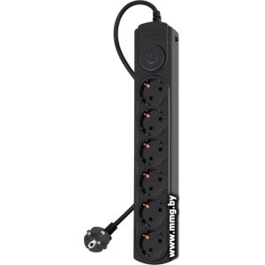 Купить IPPON BK-6-EU-1.8-10-B (1.8м, 6 розеток, черный) в Минске, доставка по Беларуси