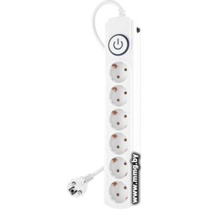 Купить IPPON BK-6-EU-1.8-10-W (1.8м, 6 розеток, белый) в Минске, доставка по Беларуси