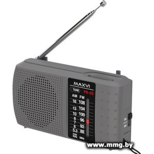 Купить Радиоприемник Maxvi PR-03 (серый) в Минске, доставка по Беларуси
