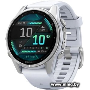 Купить Garmin Fenix 8 43мм (серебристый, белый ремешок) в Минске, доставка по Беларуси