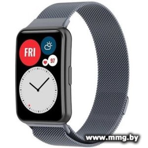 Браслет Rumi Milanese loop металлический для Huawei Watch FIT, Watch FIT Elegant (серый)