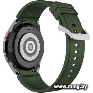 Ремешок Rumi Classic силиконовый для Samsung Galaxy Watch4/5/6 (20 мм, лаврово-зеленый)