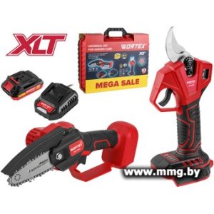 Wortex 1329851 (цепная пила, секатор, 1 АКБ, кейс)
