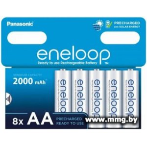 Купить Аккумулятор Panasonic Eneloop AA BK-3MCDE/8HH (8 шт) в Минске, доставка по Беларуси