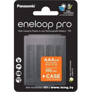 Аккумулятор Panasonic Eneloop Pro AAA BK-4HCDE/4CP+case (4 шт)
