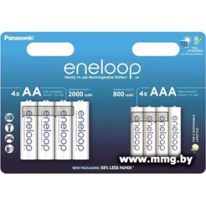 Купить Аккумулятор Panasonic Eneloop AAA+AA BK-3MCDE+BK-4MCDE/8CP (8шт) в Минске, доставка по Беларуси