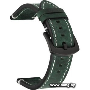 Купить Ремешок Rumi кожаный Leather GT3 20 мм (глубокий темно-зеленый) в Минске, доставка по Беларуси