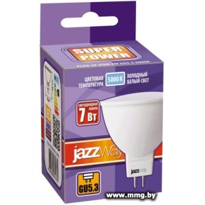 Купить Светодиодная лампочка JAZZway PLED-SP JCDR 7w GU5.3 5000K 1033536 в Минске, доставка по Беларуси