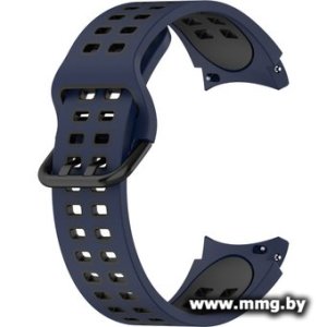 Ремешок Rumi Extreme силиконовый для Samsung Galaxy Watch4/5/6 (20 мм, темно-синий/черный)