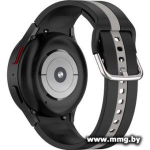 Ремешок Rumi Sport Line силиконовый для Samsung Galaxy Watch4/5/6 (20 мм, черный/серый)