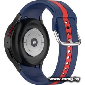 Ремешок Rumi Sport Line силиконовый для Samsung Galaxy Watch4/5/6 (20 мм, синий/красный)