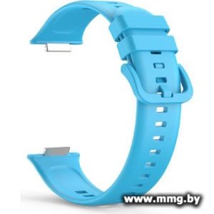 Купить Ремешок Rumi силиконовый для Huawei Watch FIT 2 (голубой) в Минске, доставка по Беларуси
