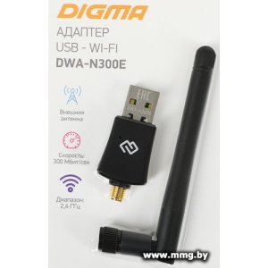 Купить Беспроводной адаптер Digma DWA-N300E в Минске, доставка по Беларуси