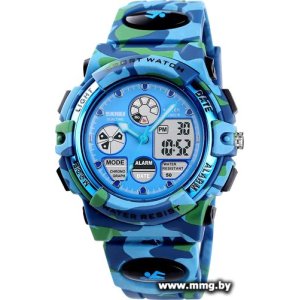 Купить Наручные часы Skmei 1163 (голубой камуфляж) в Минске, доставка по Беларуси