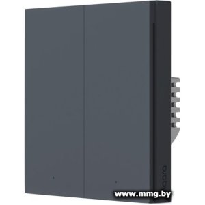 Выключатель Aqara Smart Wall Switch H1 (двухклавишный, без нейтрали) (графит) (WS-EUK02-G)