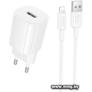 Купить Зарядное устройство Borofone BA101A Lightning (белый) в Минске, доставка по Беларуси