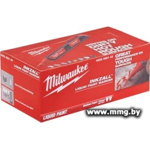 Купить Маркер Milwaukee Inkzall 4932492143 (12 шт, красный) в Минске, доставка по Беларуси