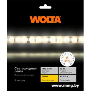 Лента светодиодная WOLTA Decor WLS2835-6W/3000/12H60-01