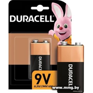 Батарейка DURACELL Basic 6LR61 1 шт 00000754