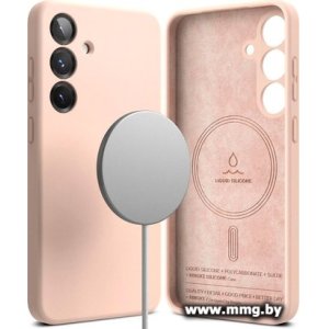 Чехол RINGKE SILICONE MAGNETIC для Galaxy S25 PINK SAND