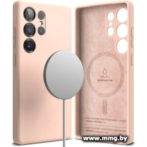 Чехол RINGKE SILICONE MAGNETIC для Galaxy S25 Ultra PINK SAND