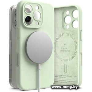 Чехол Ringke Silicone Magnetic Magsafe для Apple iPhone 16 Pro Max Soft Mint