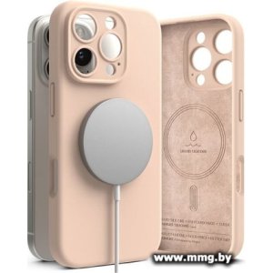 Чехол Ringke Silicone Magnetic Magsafe для Apple iPhone 16 Pro Pink Sand