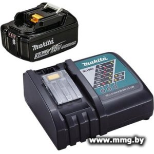 Makita BL1830B + DC18RC (18В/3.0 Ah + 7.2-18В)