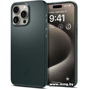 Чехол Spigen Thin Fit для iPhone 15 Pro Max ACS06548 (зеленый)