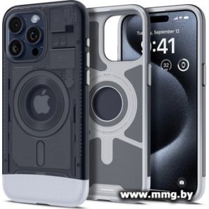 Чехол Spigen Classic C1 (MagFit) для iPhone 15 Pro Max ACS06607 (серый)