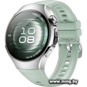 Huawei Watch 5 42 мм (серебристый, с зеленым силиконовым ремешком, международная версия) 55020evs