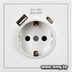 Розетка SmartBuy Капелла SBE-09w-16-S1-USB