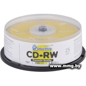 Диск CD-RW SmartBuy 700Mb 12x SBCD-RW25 (25 шт)