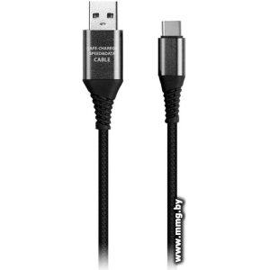 Кабель SmartBuy iK-3112ERG USB Type-C - USB Type-A (1 м, черный)