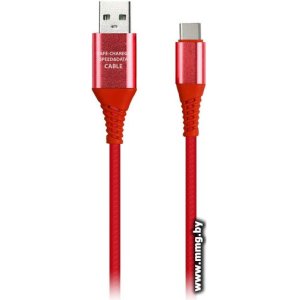 Кабель SmartBuy iK-3112ERG USB Type-C - USB Type-A (1 м, красный)