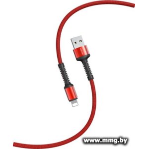 Кабель SmartBuy iK-512-S26r USB Type-A - Lightning (1 м, красный)