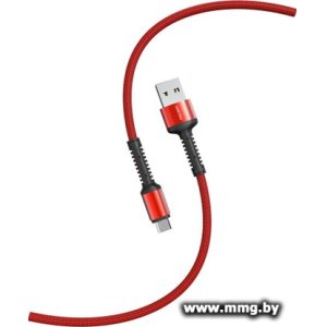 Кабель SmartBuy iK-12-S26r USB Type-A - microUSB (1 м, красный)