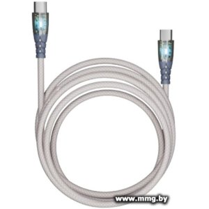 Кабель SmartBuy IK-3112FCTRANSP-GRAY USB Type-C - USB Type-C (1 м, серый)