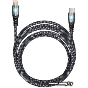 Кабель SmartBuy IK-12-PDTRANSP-BLACK USB Type-C - Lightning (1 м, черный)