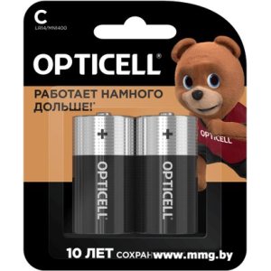 Купить Батарейка Opticell Basic C (2 шт) LR14/MN1400 (6051004) в Минске, доставка по Беларуси