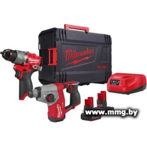 Milwaukee M12 FPP2BG2-502X 4933500138 (шуруповерт, перфоратор, 2 АКБ, кейс)