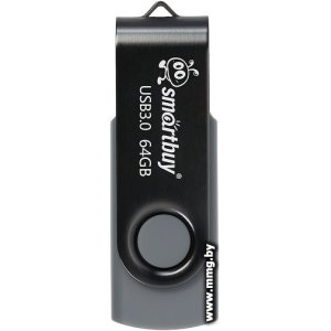64GB SmartBuy Twist (черный/серый) (SB064GB3TWK)