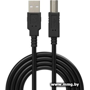 Кабель Defender USB 2.0 AM-BM (3 м, черный) (87012)