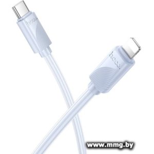 Кабель Hoco X114 27W USB Type-C - Lightning (1 м, голубой)