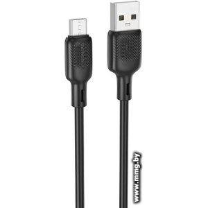 Кабель Borofone BX113 USB - microUSB (3м, чёрный)